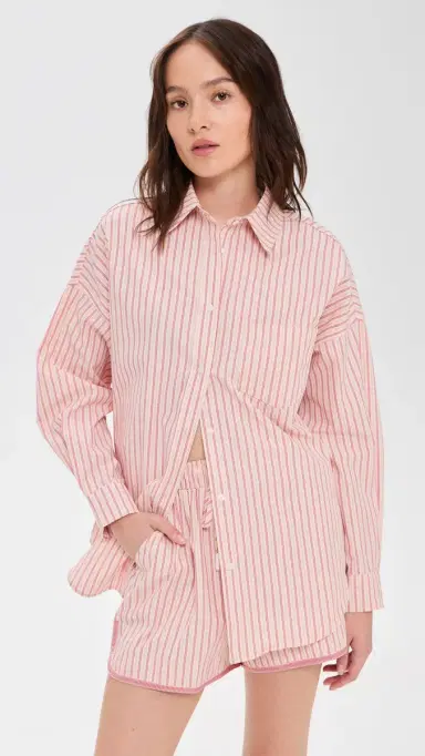 Little Lies Harbor Shirt Pink tripe | Thumbnail 2