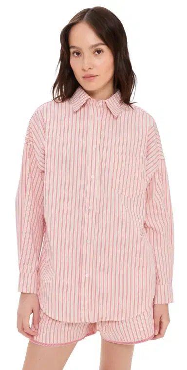 Little Lies Harbor Shirt Pink tripe | Thumbnail 1