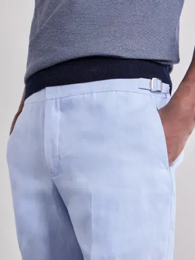 Orlebar Brown Norwich Straight-Leg Linen Shorts - Men | Thumbnail 5