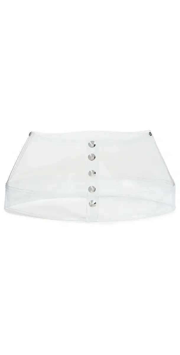Tibi PVC Peplum Belt Clear