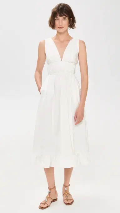 Peixoto Ava Midi Dress White L | Thumbnail 2