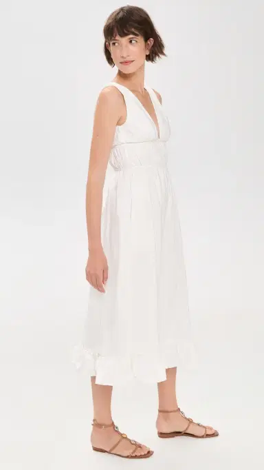 Peixoto Ava Midi Dress White L | Thumbnail 4