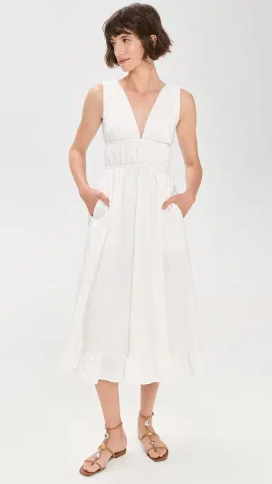 Peixoto Ava Midi Dress White L | Thumbnail 5