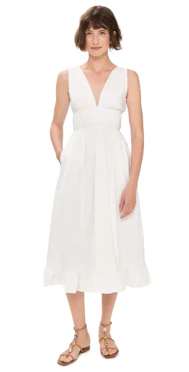 Peixoto Ava Midi Dress White L | Thumbnail 1