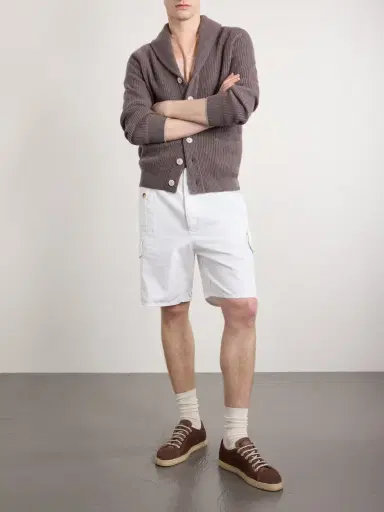 Brunello Cucinelli Straight-Leg Cotton-Twill Cargo Shorts - Men | Thumbnail 2 Brunello Cucinelli Straight-Leg Cotton-Twill Cargo Shorts - Men | Thumbnail 2
