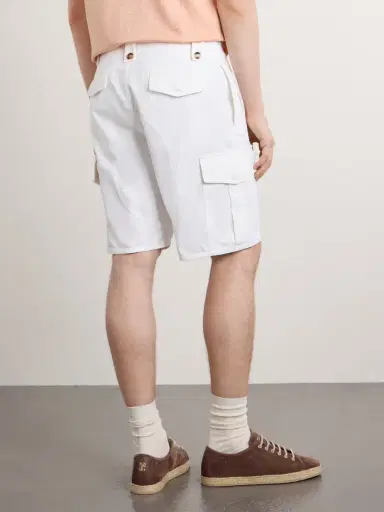 Brunello Cucinelli Straight-Leg Cotton-Twill Cargo Shorts - Men | Thumbnail 4 Brunello Cucinelli Straight-Leg Cotton-Twill Cargo Shorts - Men | Thumbnail 4