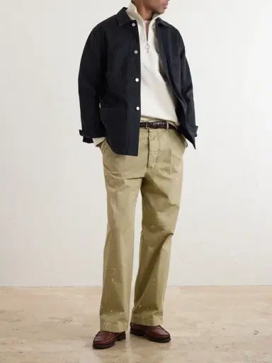 Drake's Cotton-Jersey Half-Zip Sweater - Men | Thumbnail 2