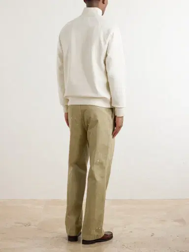 Drake's Cotton-Jersey Half-Zip Sweater - Men | Thumbnail 4