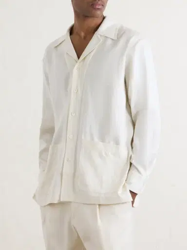 Saman Amel Camp-Collar Silk-Gauze Shirt - Men | Thumbnail 3 Saman Amel Camp-Collar Silk-Gauze Shirt - Men | Thumbnail 3