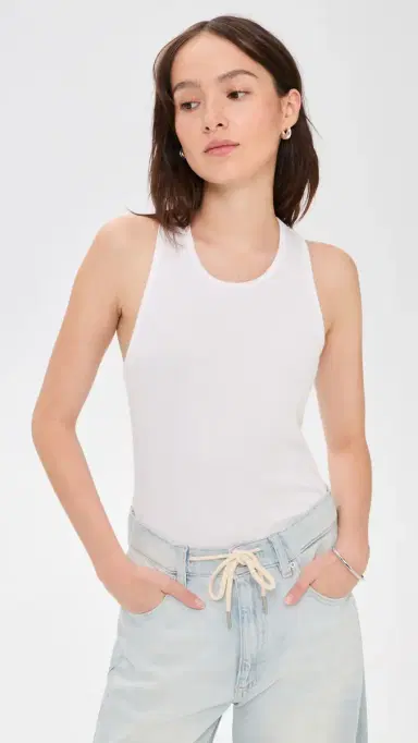 Commando Luxury Rib Tank Top White S | Thumbnail 2