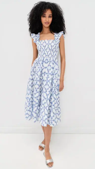Hill House Home The Ellie Nap Dress Marigold Block Blue L | Thumbnail 5 Hill House Home The Ellie Nap Dress Marigold Block Blue L | Thumbnail 5