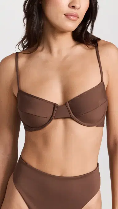 Riot Swim Jax Bikini Top Chocolate | Thumbnail 6 Riot Swim Jax Bikini Top Chocolate | Thumbnail 6