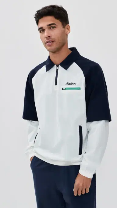 Malbon Marina Windshirt White/Midnight | Thumbnail 2