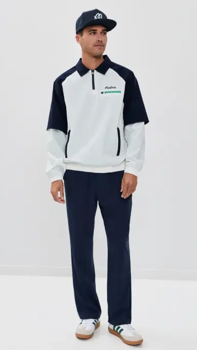 Malbon Marina Windshirt White/Midnight | Thumbnail 5
