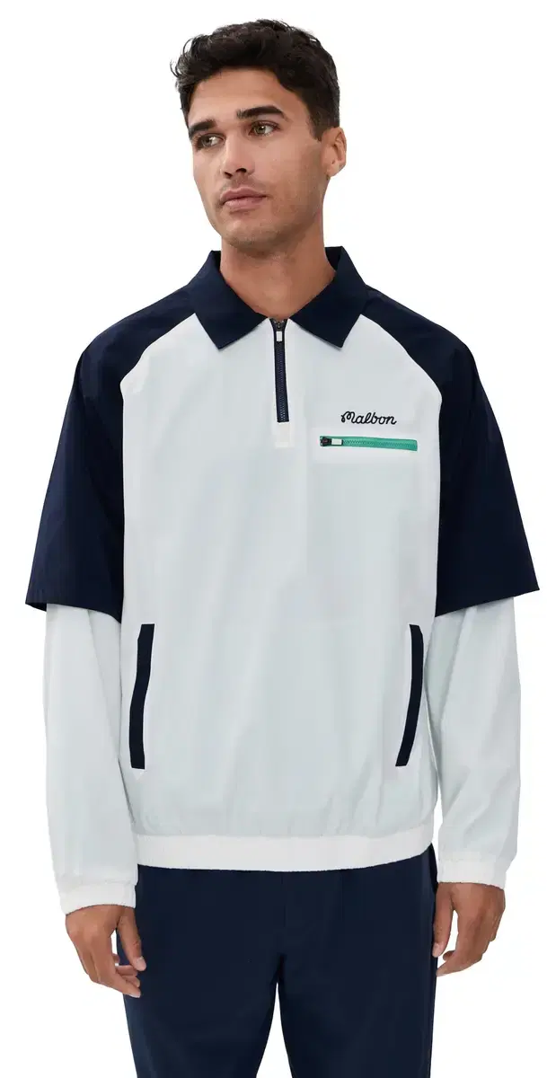 Malbon Marina Windshirt White/Midnight