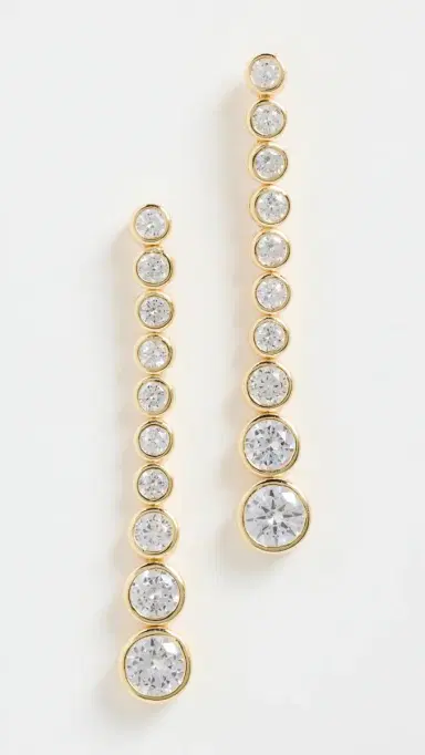 Shashi Bezel Drop Earrings | Thumbnail 2 Shashi Bezel Drop Earrings | Thumbnail 2