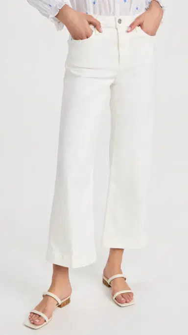 PAIGE Anessa Wide Leg Jeans Light Ecru | Thumbnail 2 PAIGE Anessa Wide Leg Jeans Light Ecru | Thumbnail 2