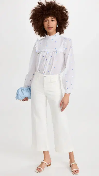 PAIGE Anessa Wide Leg Jeans Light Ecru | Thumbnail 5 PAIGE Anessa Wide Leg Jeans Light Ecru | Thumbnail 5