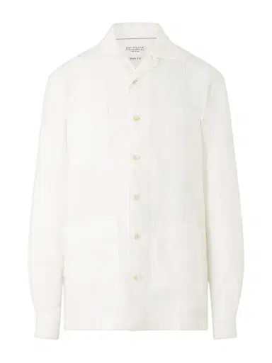 Brunello Cucinelli Guayabera Linen Overshirt - Men | Thumbnail 1