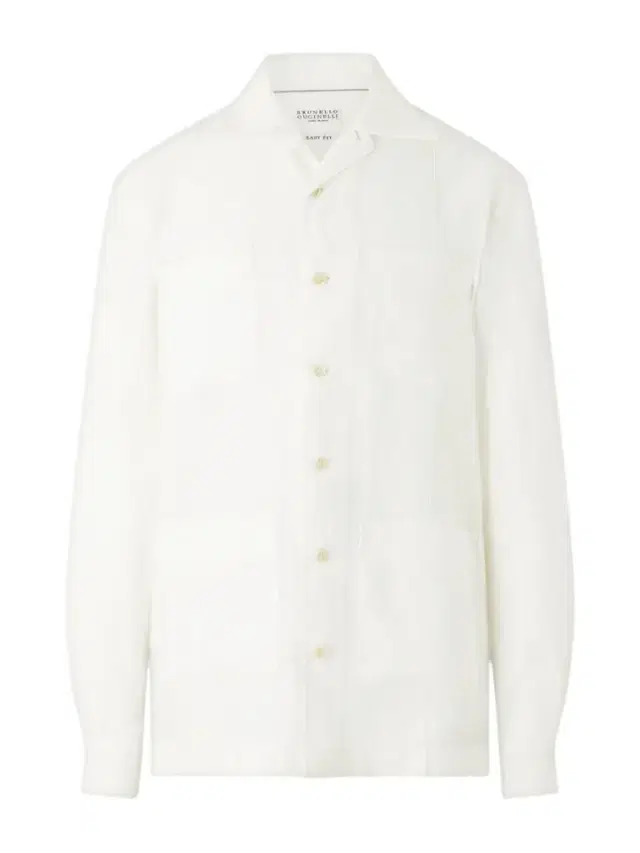 Brunello Cucinelli Guayabera Linen Overshirt - Men