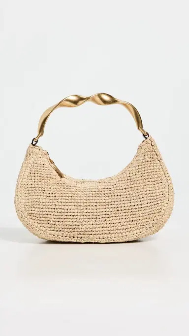 Simkhai Nixi Twist Handle Raffia Hobo Bag | Thumbnail 2