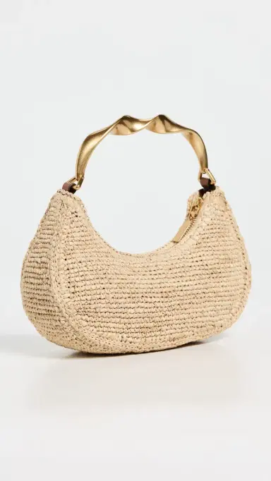 Simkhai Nixi Twist Handle Raffia Hobo Bag | Thumbnail 4