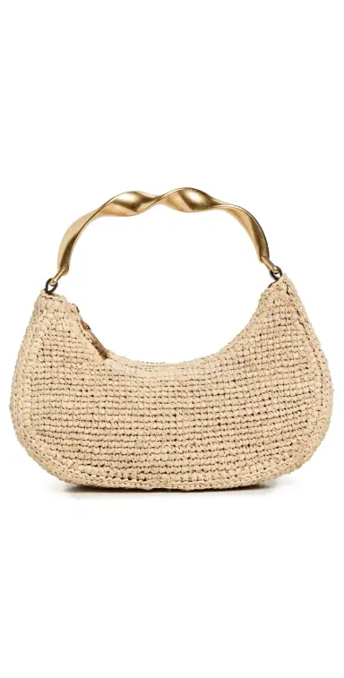 Simkhai Nixi Twist Handle Raffia Hobo Bag | Thumbnail 1