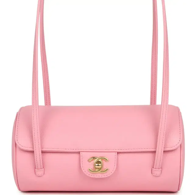 Chanel Chanel Preppy Coco Bowling Bag Pink Shiny Caviar Brushed Gold Hardware