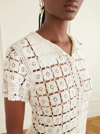 Calle Del Mar Crocheted Shirt | Thumbnail 5