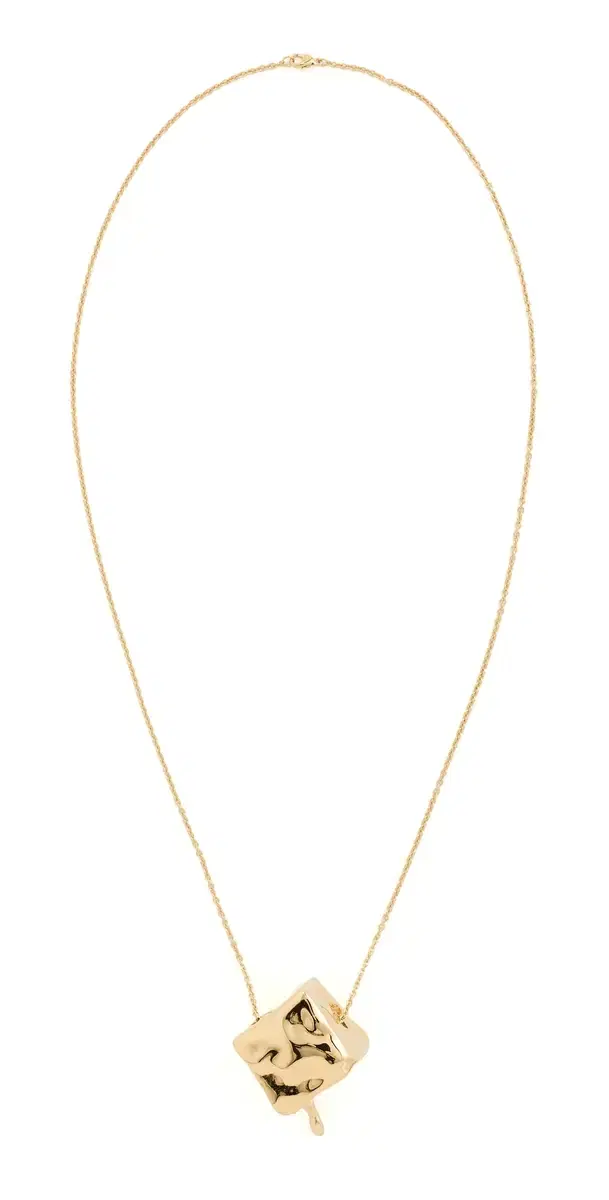 rabanne Melting Ice Cube Necklace Gold One Size