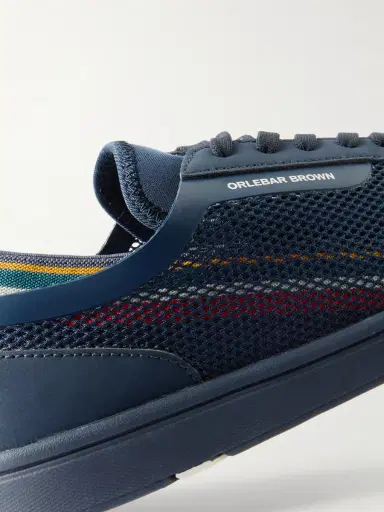 Orlebar Brown Larson Striped Mesh and Canvas Sneakers - Men | Thumbnail 4 Orlebar Brown Larson Striped Mesh and Canvas Sneakers - Men | Thumbnail 4