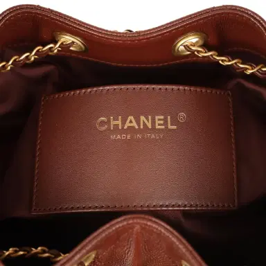 Chanel Chanel Small 25 Hobo Bag Brown Caviar Antique Gold Hardware | Thumbnail 9