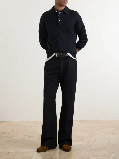 Drake's Knitted Merino Wool Polo Shirt - Men | Thumbnail 2 Drake's Knitted Merino Wool Polo Shirt - Men | Thumbnail 2
