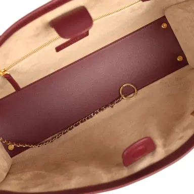 Chanel Chanel Small Cerf Shopping Bag Burgundy Calfskin Gold Hardware | Thumbnail 7 Chanel Chanel Small Cerf Shopping Bag Burgundy Calfskin Gold Hardware | Thumbnail 7