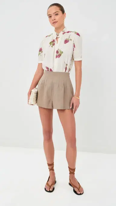 Alix of Bohemia Winnie Strawberry Dot Shirt Off-White | Thumbnail 5 Alix of Bohemia Winnie Strawberry Dot Shirt Off-White | Thumbnail 5