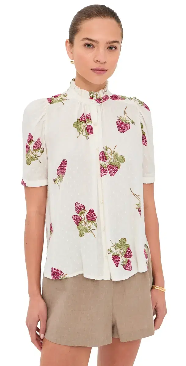 Winnie trawberry Dot hirt Off-White