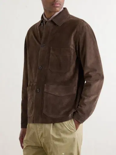 Drake's Suede Chore Jacket - Men | Thumbnail 3 Drake's Suede Chore Jacket - Men | Thumbnail 3