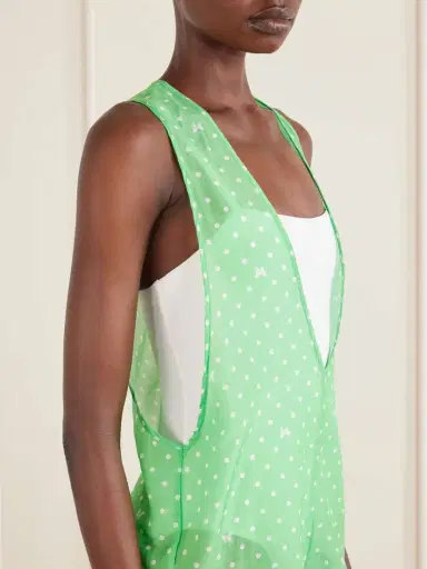 Kiki de Montparnasse Kiki Polka-dot Cotton And Silk-blend Coverup | Thumbnail 4 Kiki de Montparnasse Kiki Polka-dot Cotton And Silk-blend Coverup | Thumbnail 4