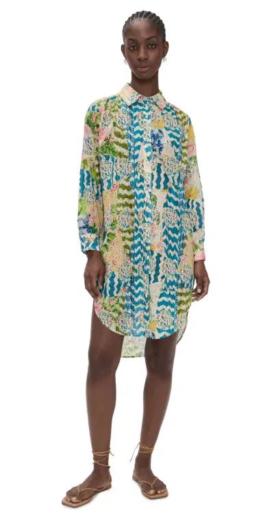 HUNTER BELL Flora Coverup Dress Morning Glory S | Thumbnail 1