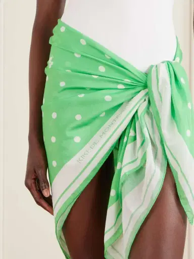 Kiki de Montparnasse Kiki Printed Cotton And Silk-blend Pareo | Thumbnail 4 Kiki de Montparnasse Kiki Printed Cotton And Silk-blend Pareo | Thumbnail 4