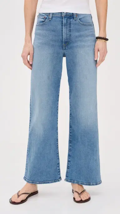 Madewell The Petite Wide Leg Jeans Coastal Blue Wash | Thumbnail 2 Madewell The Petite Wide Leg Jeans Coastal Blue Wash | Thumbnail 2