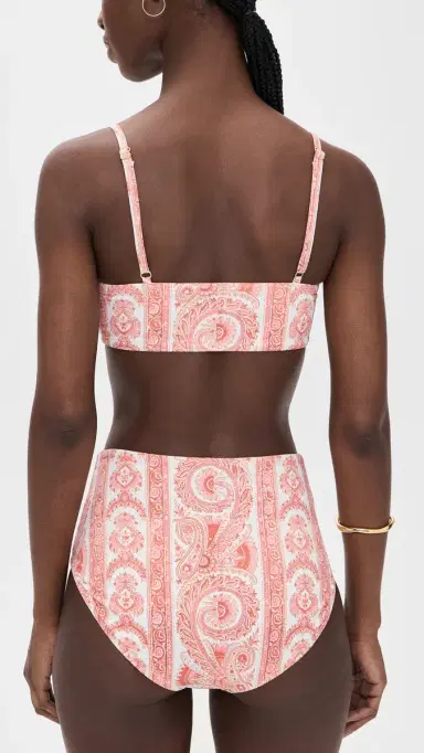 Hill House Home The Juno Bikini Set Corsica Paisley Coral S | Thumbnail 3