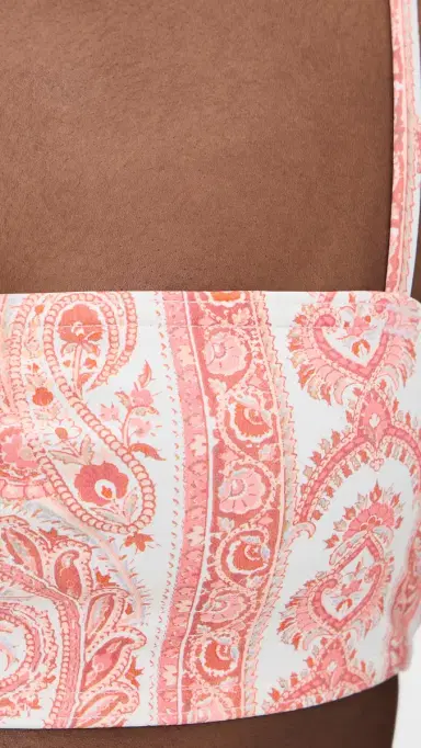 Hill House Home The Juno Bikini Set Corsica Paisley Coral S | Thumbnail 6