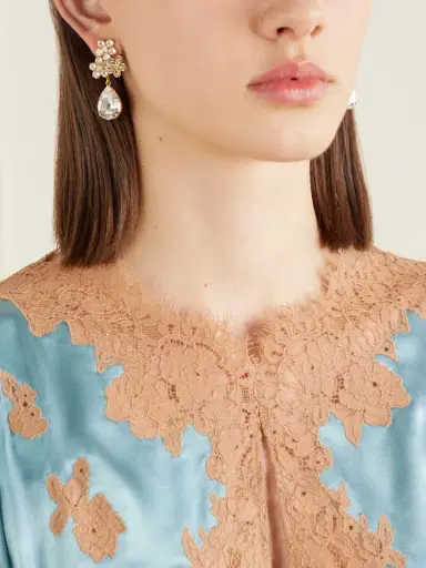 Jennifer Behr Lauretta Gold-tone Crystal Earrings | Thumbnail 2