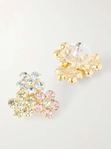 Jennifer Behr Violet Silver-tone Swarovski Crystals Earrings | Thumbnail 3