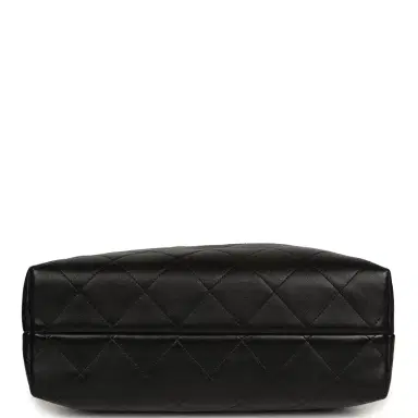 Chanel Chanel Small Coco Base Hobo Bag Brown Suede and Black Shiny Lambskin Brushed Gold Hardware | Thumbnail 6