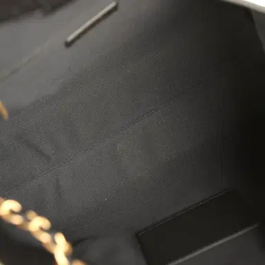 Chanel Chanel Small Coco Base Hobo Bag Brown Suede and Black Shiny Lambskin Brushed Gold Hardware | Thumbnail 9