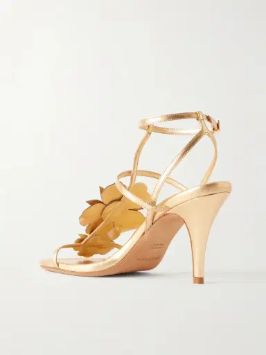 Zimmermann Belara Metallic-leather Sandals | Thumbnail 3 Zimmermann Belara Metallic-leather Sandals | Thumbnail 3