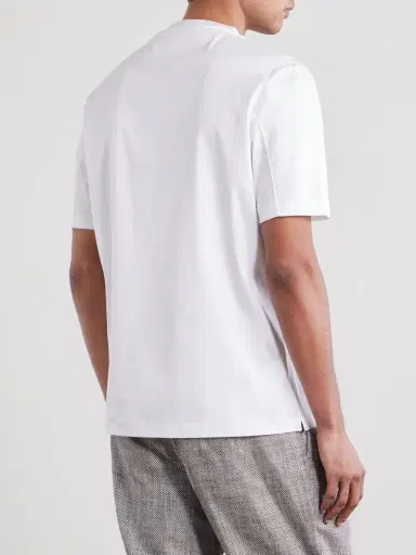 Brunello Cucinelli Logo-Print Cotton-Jersey T-Shirt - Men | Thumbnail 4 Brunello Cucinelli Logo-Print Cotton-Jersey T-Shirt - Men | Thumbnail 4