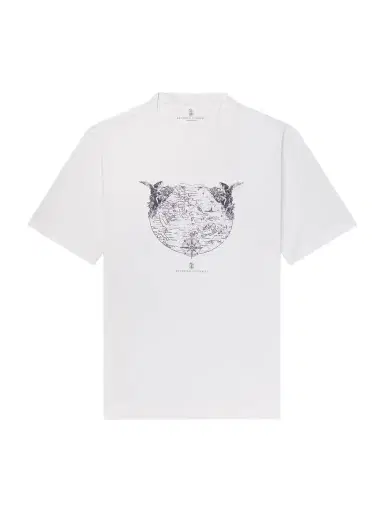 Brunello Cucinelli Logo-Print Cotton-Jersey T-Shirt - Men | Thumbnail 1 Brunello Cucinelli Logo-Print Cotton-Jersey T-Shirt - Men | Thumbnail 1